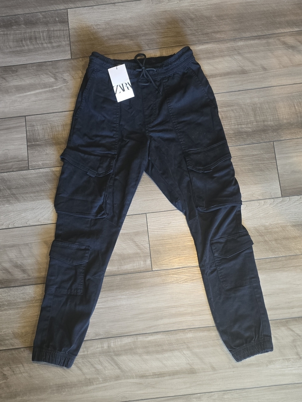 Zara Men Navy Cargo Jogger Pants